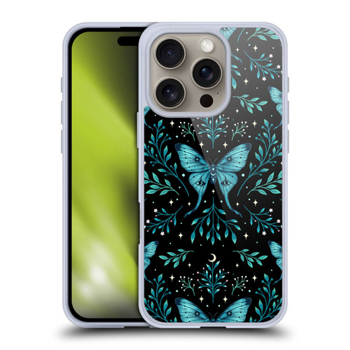 Episodic Drawing Art Butterfly Pattern Soft Gel Case for Apple iPhone 16 Pro