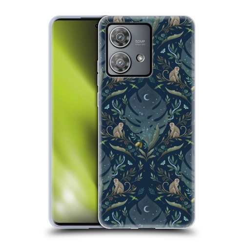 Episodic Drawing Art Monkey Tropical Light Pattern Soft Gel Case for Motorola Edge 40 Neo 5G