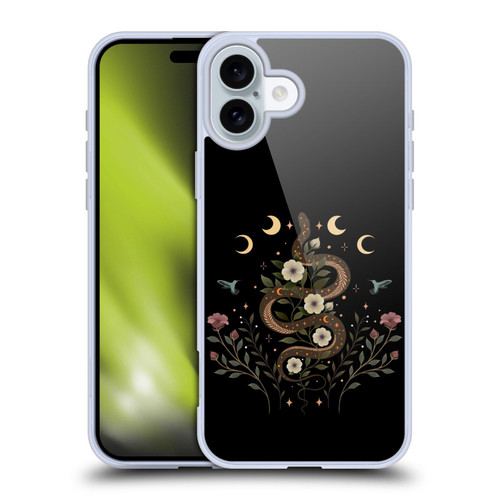 Episodic Drawing Illustration Animals Serpent Spell Soft Gel Case for Apple iPhone 16 Plus