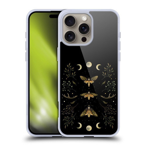 Episodic Drawing Illustration Animals Death Head Moth Night Soft Gel Case for Apple iPhone 16 Pro Max