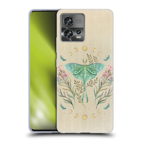 Episodic Drawing Illustration Animals Moth, Butterflies, & Flowers Soft Gel Case for Motorola Moto Edge 30 Fusion