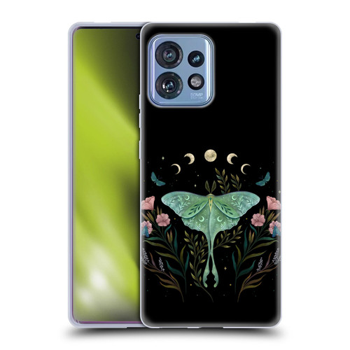 Episodic Drawing Illustration Animals Moth and Flowers Soft Gel Case for Motorola Moto Edge 40 Pro