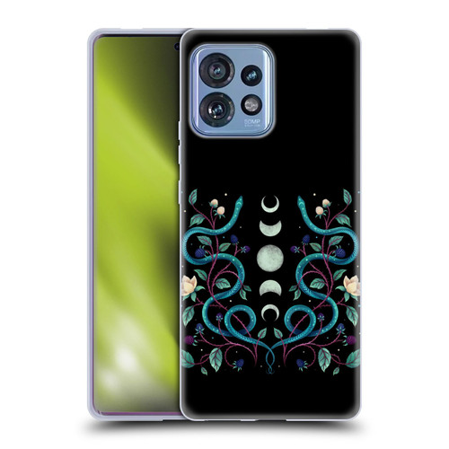 Episodic Drawing Illustration Animals Serpent Moon Soft Gel Case for Motorola Moto Edge 40 Pro