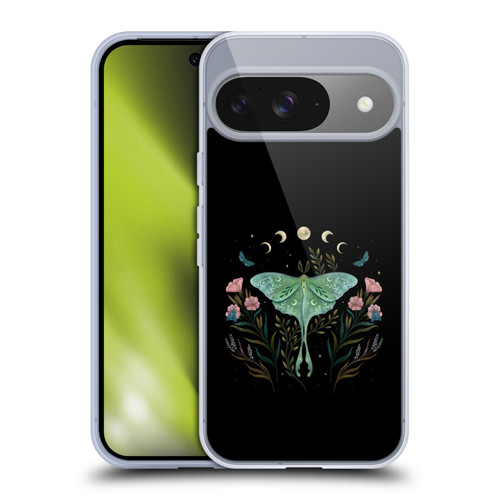 Episodic Drawing Illustration Animals Moth and Flowers Soft Gel Case for Google Pixel 9 / Pixel 9 Pro