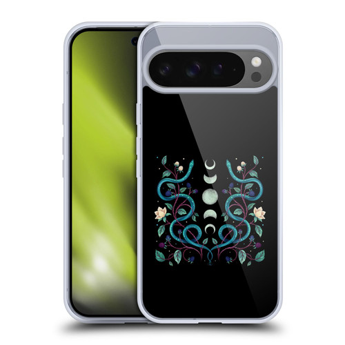 Episodic Drawing Illustration Animals Serpent Moon Soft Gel Case for Google Pixel 9 Pro XL