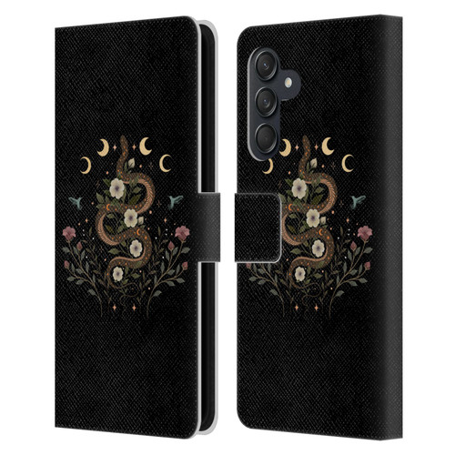 Episodic Drawing Illustration Animals Serpent Spell Leather Book Wallet Case Cover For Samsung Galaxy M55 5G