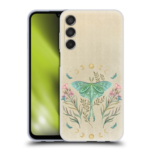 Episodic Drawing Illustration Animals Moth, Butterflies, & Flowers Soft Gel Case for Samsung Galaxy M15/F15 5G