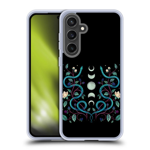 Episodic Drawing Illustration Animals Serpent Moon Soft Gel Case for Samsung Galaxy S24 FE
