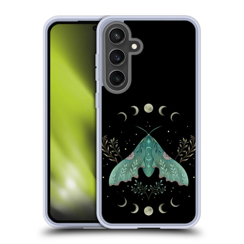Episodic Drawing Illustration Animals Moon & Moth Soft Gel Case for Samsung Galaxy S24 FE