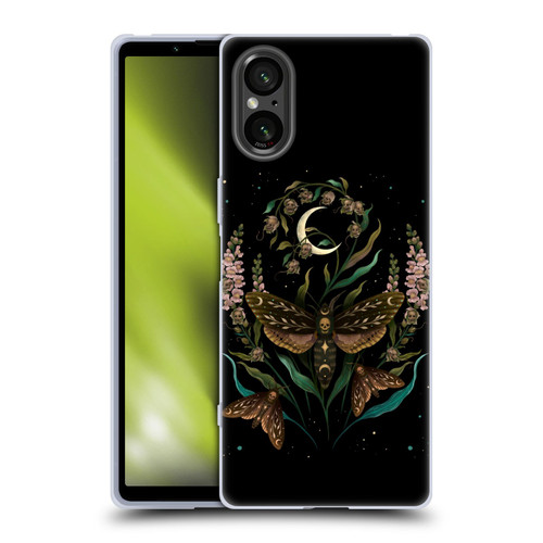Episodic Drawing Illustration Animals Death Head Soft Gel Case for Sony Xperia 5 V 5G