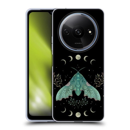 Episodic Drawing Illustration Animals Moon & Moth Soft Gel Case for Xiaomi Redmi A3