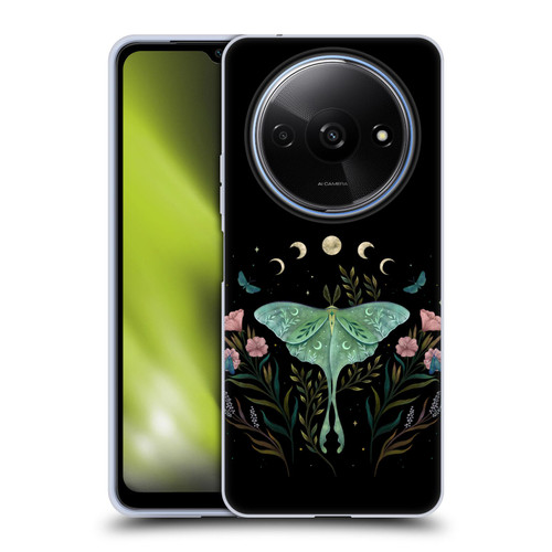 Episodic Drawing Illustration Animals Moth and Flowers Soft Gel Case for Xiaomi Redmi A3