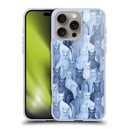 Episodic Drawing Pattern Cats Soft Gel Case for Apple iPhone 16 Pro Max