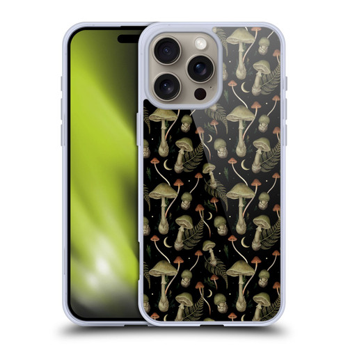 Episodic Drawing Pattern Death Cap Soft Gel Case for Apple iPhone 16 Pro Max