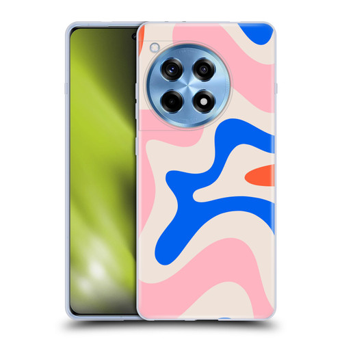 Kierkegaard Design Studio Retro Abstract Patterns Pink Blue Orange Swirl Soft Gel Case for OPPO OnePlus Ace 3 5G