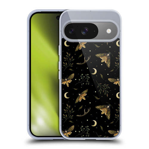 Episodic Drawing Pattern Death Head Moth Soft Gel Case for Google Pixel 9 / Pixel 9 Pro