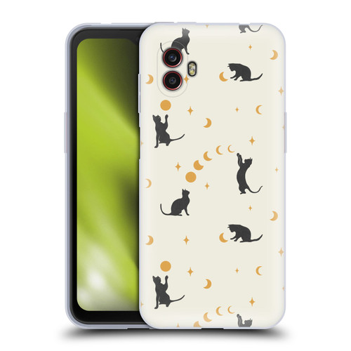 Episodic Drawing Pattern Cat And Moon Soft Gel Case for Samsung Galaxy Xcover6 Pro/Pro2
