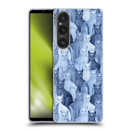 Episodic Drawing Pattern Cats Soft Gel Case for Sony Xperia 1 V 5G