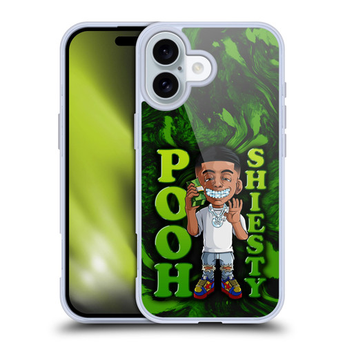 Pooh Shiesty Graphics Green Soft Gel Case for Apple iPhone 16