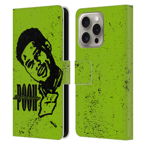 Pooh Shiesty Graphics Sketch Leather Book Wallet Case Cover For Apple iPhone 16 Pro