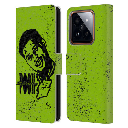 Pooh Shiesty Graphics Sketch Leather Book Wallet Case Cover For Xiaomi 14