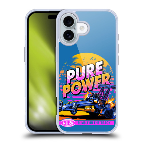 National Hot Rod Association Graphics Pure Power Soft Gel Case for Apple iPhone 16
