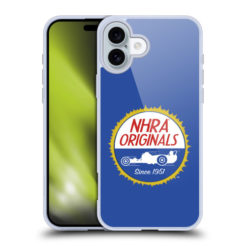 National Hot Rod Association Graphics Original Logo Soft Gel Case for Apple iPhone 16 Plus
