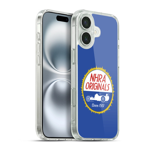 National Hot Rod Association Graphics Original Logo Soft Gel Case for Apple iPhone 16 Plus & MagSafe