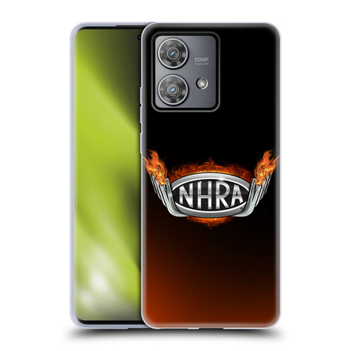 National Hot Rod Association Graphics Fire Logo Soft Gel Case for Motorola Edge 40 Neo 5G