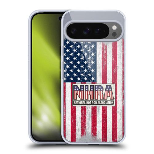 National Hot Rod Association Graphics US Flag Soft Gel Case for Google Pixel 9 Pro XL