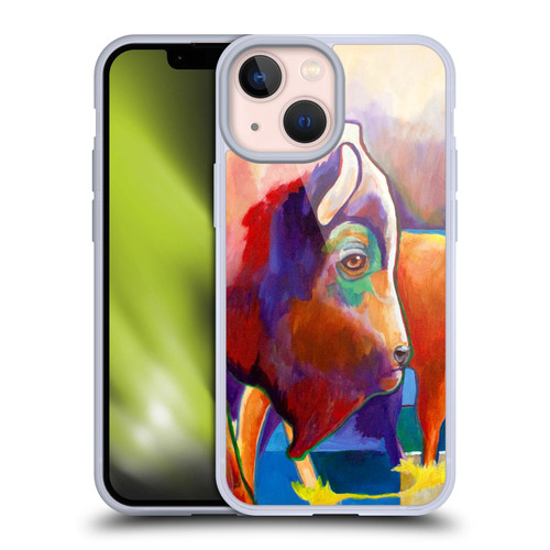 Jody Wright Animals Bison Soft Gel Case for Apple iPhone 13 Mini