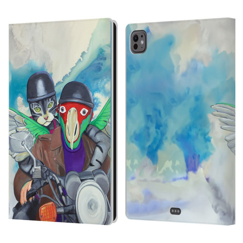 Jody Wright Animals Bikers Different Strokes Leather Book Wallet Case Cover For Apple iPad Pro 11 M4 2024