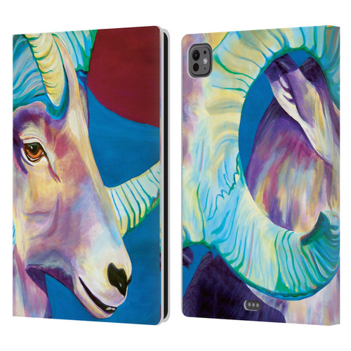 Jody Wright Animals Bighorn Leather Book Wallet Case Cover For Apple iPad Pro 11 M4 2024