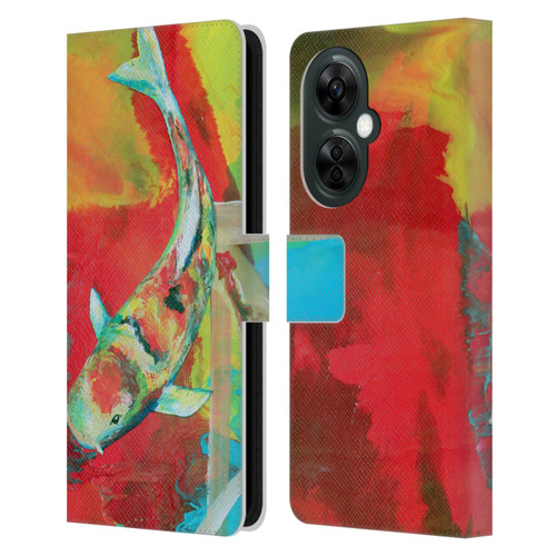 Jody Wright Animals Koi Fish Leather Book Wallet Case Cover For OnePlus Nord CE 3 Lite 5G