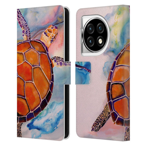 Jody Wright Animals Tranquility Sea Turtle Leather Book Wallet Case Cover For OPPO OnePlus Ace 3 5G