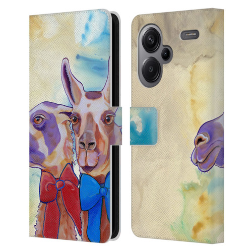 Jody Wright Animals Lovely Llamas Leather Book Wallet Case Cover For Xiaomi Redmi Note 13 Pro Plus 5G