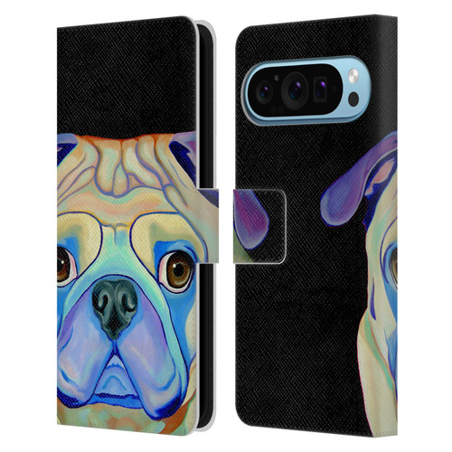 Jody Wright Dog And Cat Collection Pug Leather Book Wallet Case Cover For Google Pixel 9 / Pixel 9 Pro