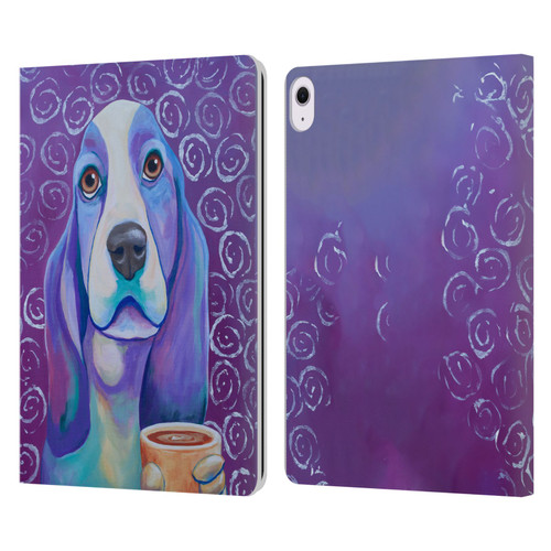 Jody Wright Dog And Cat Collection Caffeine Is Mandatory Leather Book Wallet Case Cover For Apple iPad Air 13 2024