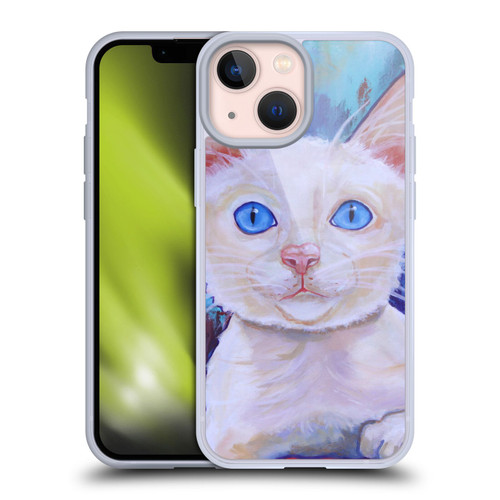 Jody Wright Dog And Cat Collection Pretty Blue Eyes Soft Gel Case for Apple iPhone 13 Mini