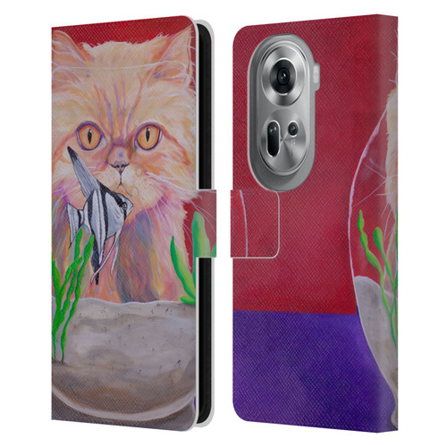 Jody Wright Dog And Cat Collection Infinite Possibilities Leather Book Wallet Case Cover For OPPO Reno11 Pro