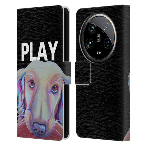 Jody Wright Dog And Cat Collection Playful Leather Book Wallet Case Cover For Xiaomi 14 Ultra