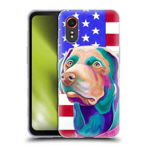 Jody Wright Dog And Cat Collection US Flag Soft Gel Case for Samsung Galaxy Xcover7 5G