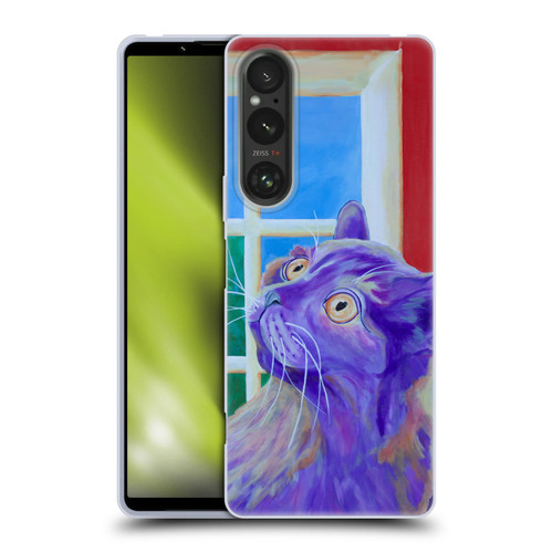 Jody Wright Dog And Cat Collection Just Outside The Window Soft Gel Case for Sony Xperia 1 V 5G