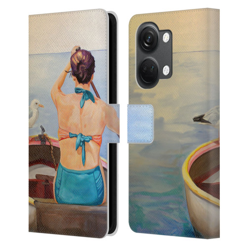 Jody Wright Life Around Us The Woman And Seagul Leather Book Wallet Case Cover For OnePlus Nord 3 5G