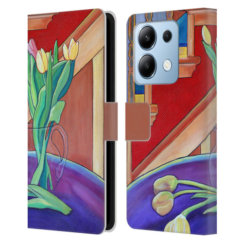 Jody Wright Life Around Us Spring Tulips Leather Book Wallet Case Cover For Xiaomi Redmi Note 13/13 Pro 5G