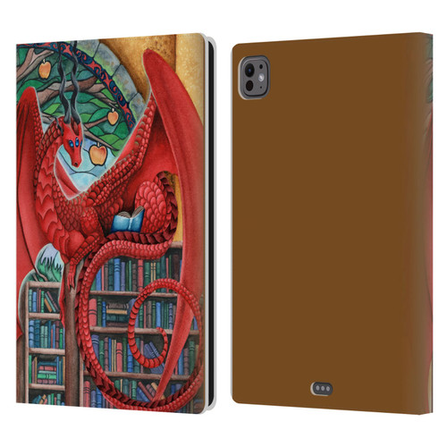 Carla Morrow Dragons Gateway Of Knowledge Leather Book Wallet Case Cover For Apple iPad Pro 11 M4 2024