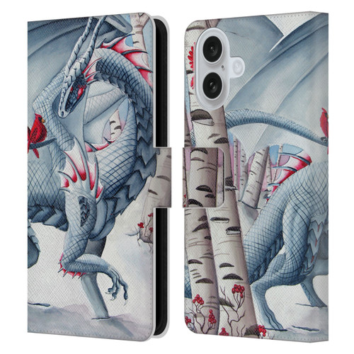 Carla Morrow Dragons Lady Of The Forest Leather Book Wallet Case Cover For Apple iPhone 16