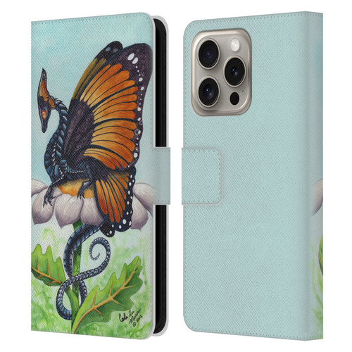 Carla Morrow Dragons The Monarch Leather Book Wallet Case Cover For Apple iPhone 16 Pro