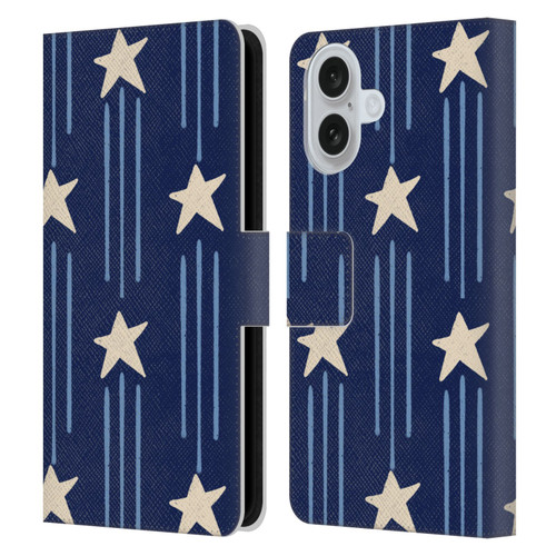 Gabriela Thomeu Art Big Dark Star Leather Book Wallet Case Cover For Apple iPhone 16