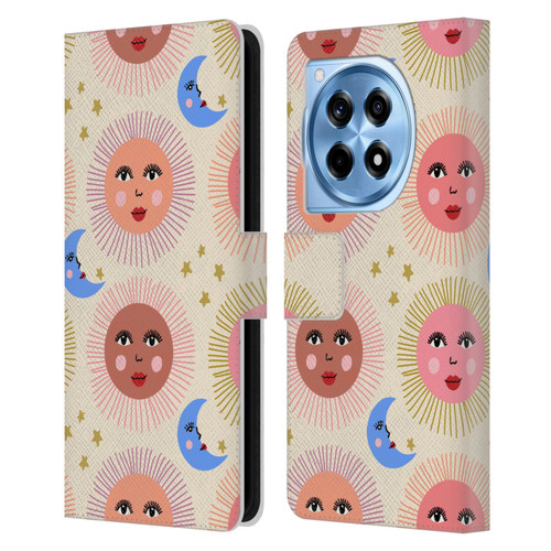 Gabriela Thomeu Art Sun Moon Star Leather Book Wallet Case Cover For OnePlus 12R